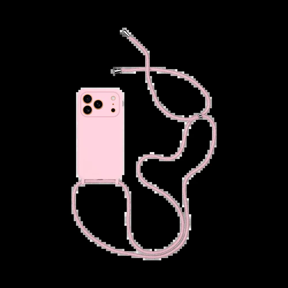 Coque avec cordon réglable silicone – Apple iPhone 17 Pro – Rose