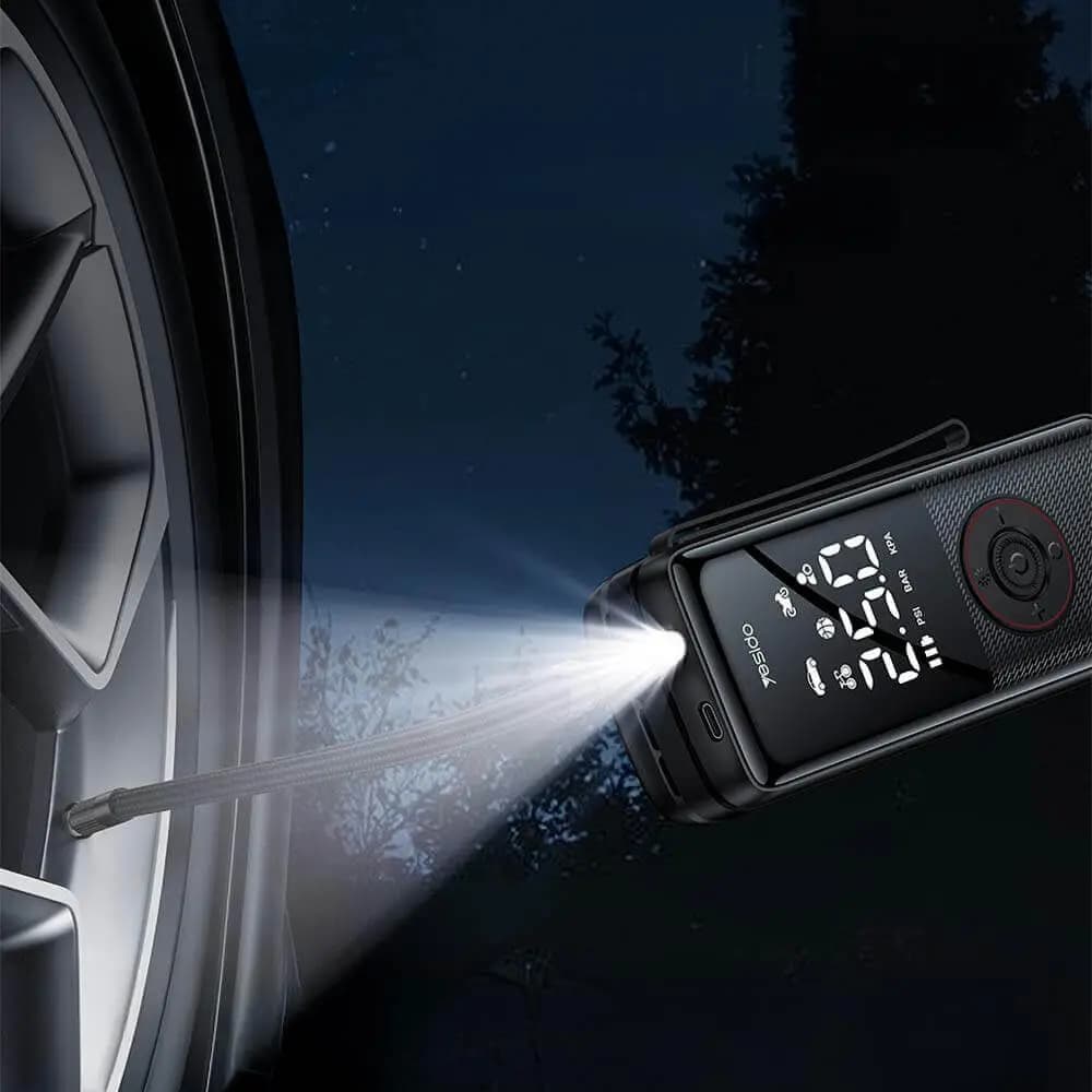 Compresseur d'air portable 150 PSI - pompe électrique sans fil 5000mAh (32L/min) - Yesido VC17