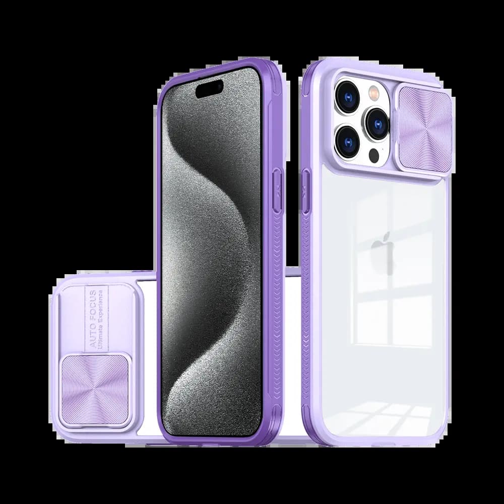Coque avec cache caméra – iPhone 15 Pro – PROTECT IE027 Violet