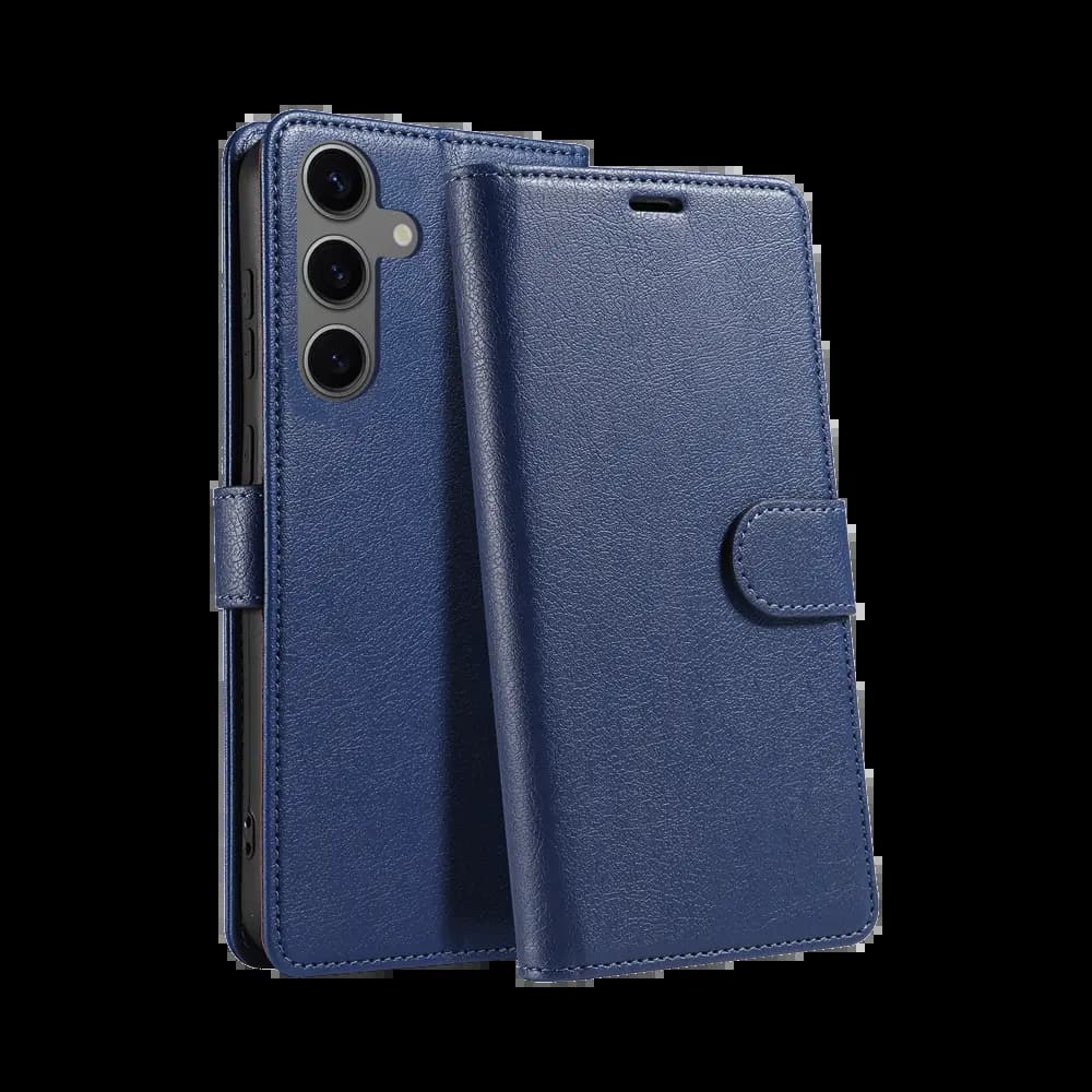 Housse folio anti-RFID Samsung Galaxy S25 FE – PROTECT IP011 Bleu Marine