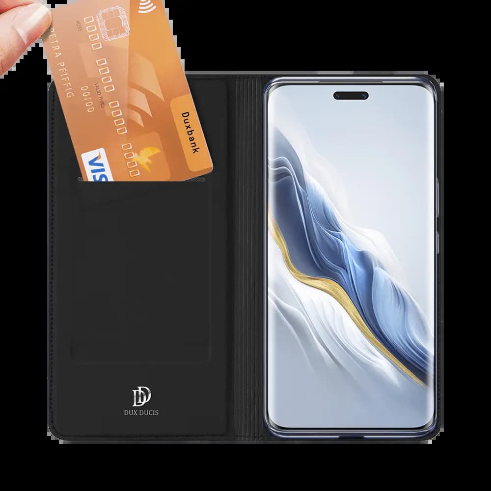 Housse folio Honor Magic 6 Pro porte-carte – Dux Ducis Skin Pro Noir