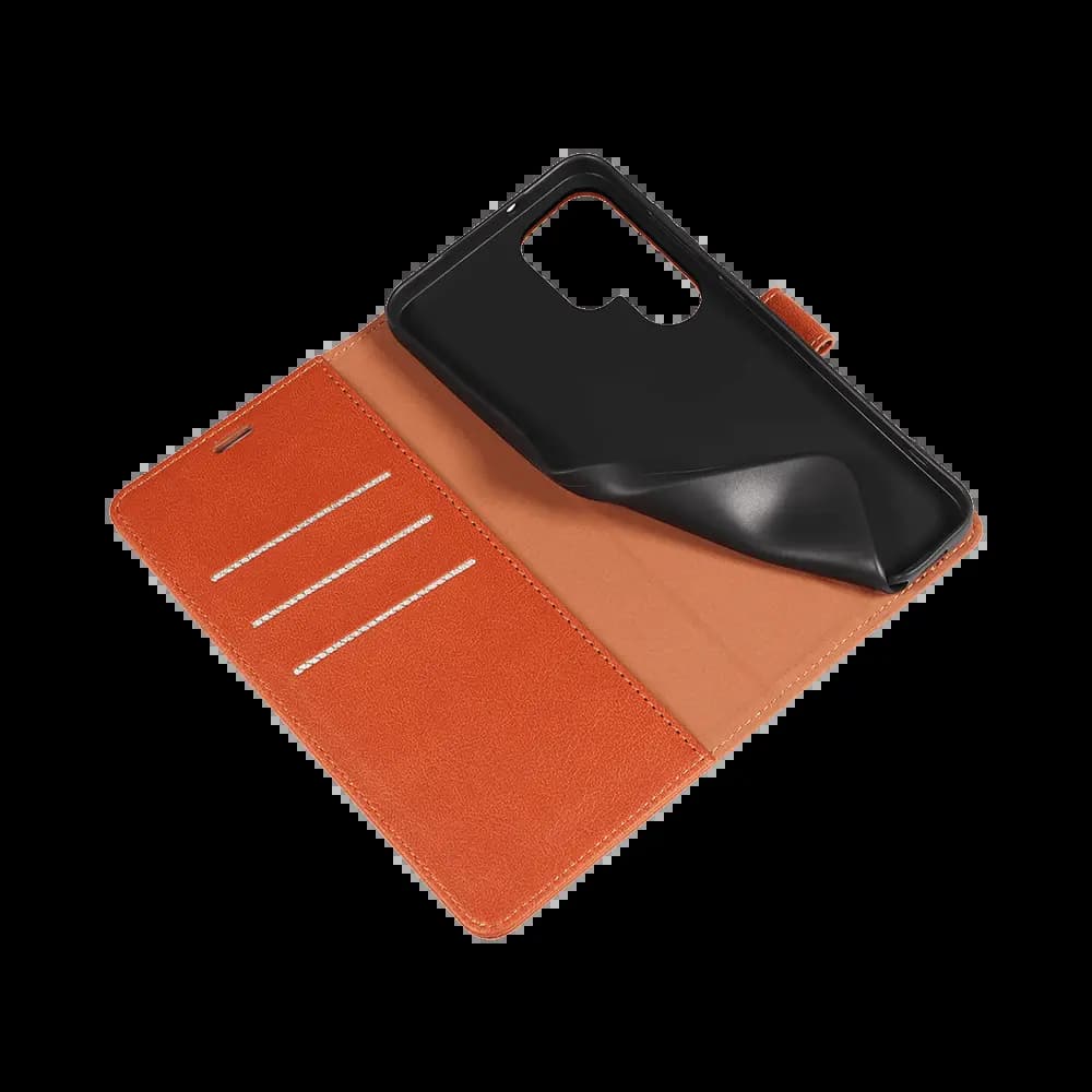 Housse folio anti-RFID Samsung Galaxy S26 Ultra – PROTECT IP011 Marron