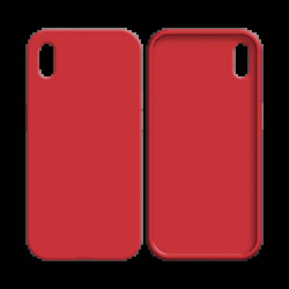 Coque Silicone Compatible pour Apple iPhone X & XS Rouge