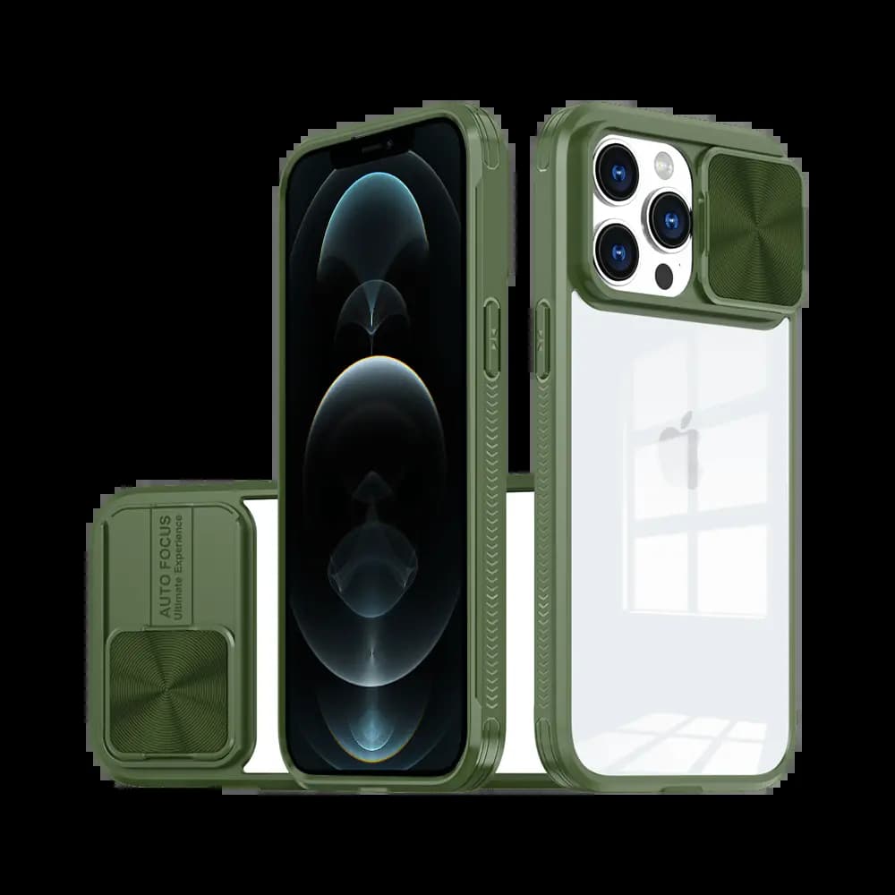 Coque avec cache caméra iPhone 12 Pro Max – PROTECT IE027 Vert Foncé