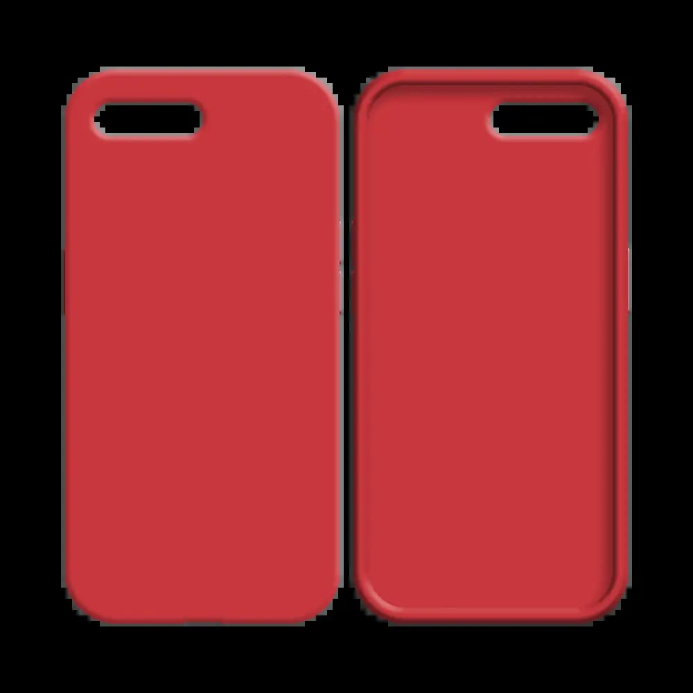 Coque Silicone Compatible pour Apple iPhone 7 plus  & 8 plus Rouge