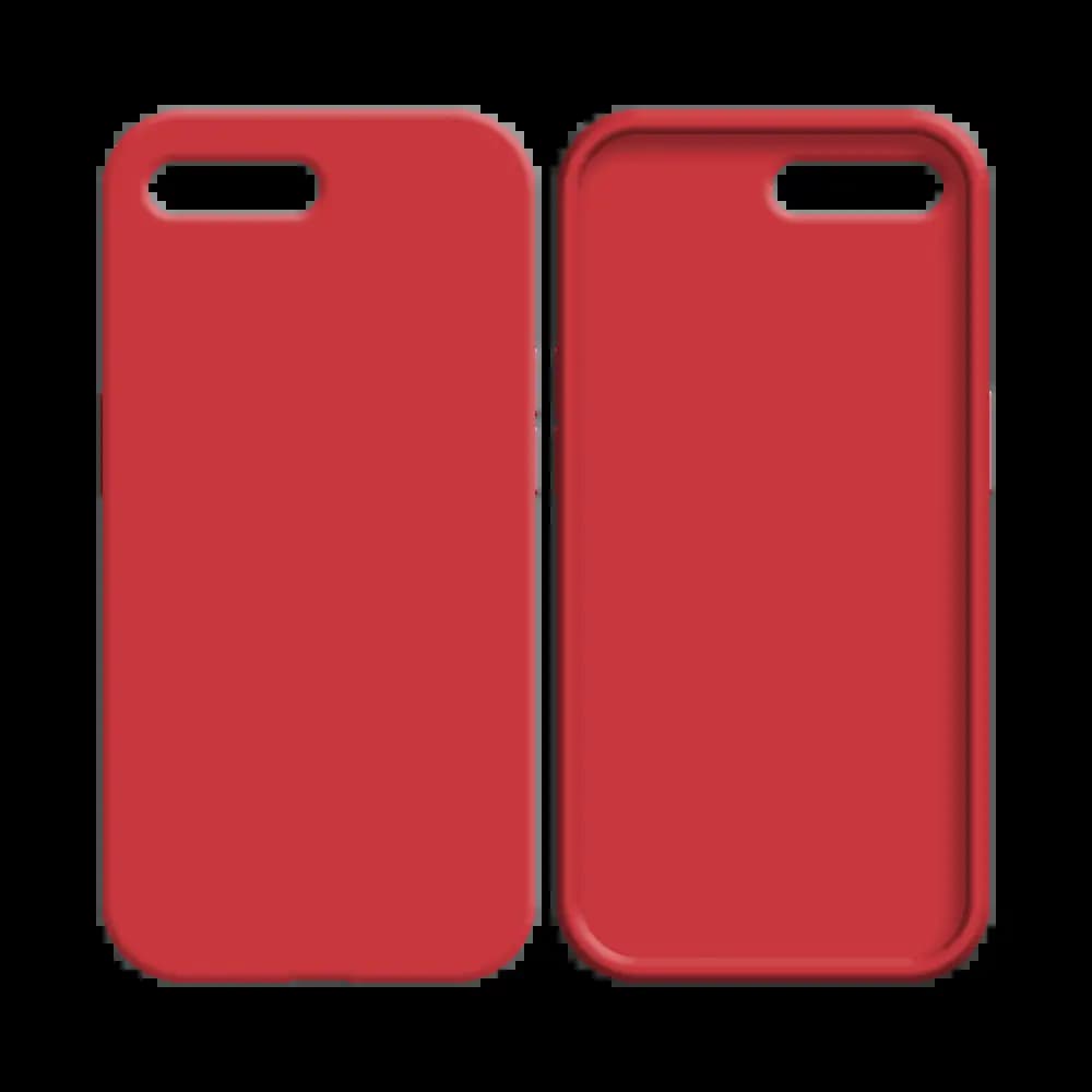 Coque Silicone Compatible pour Apple iPhone 7 Plus  & 8 Plus Rouge