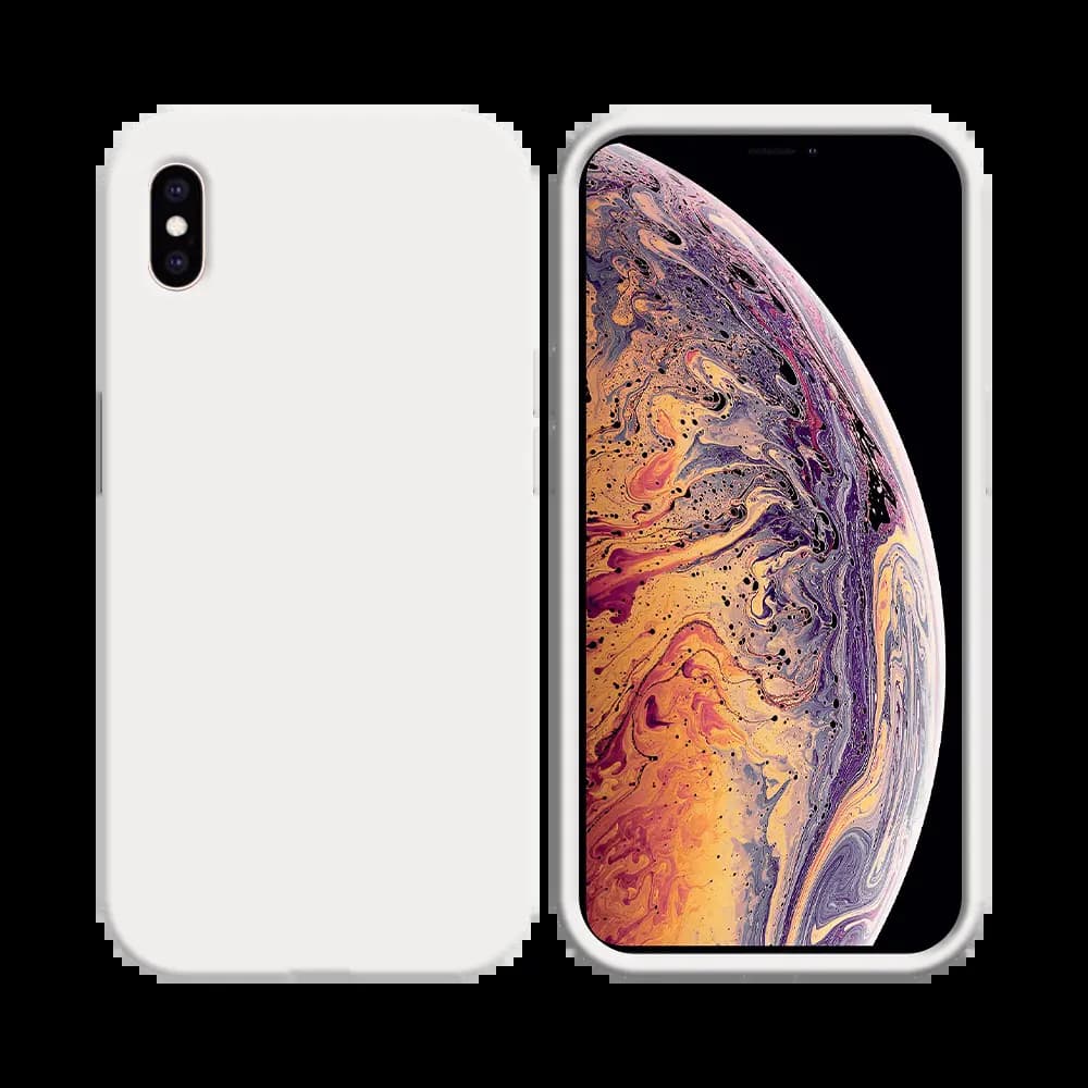 Coque Silicone Compatible pour Apple iPhone XS Max Blanc