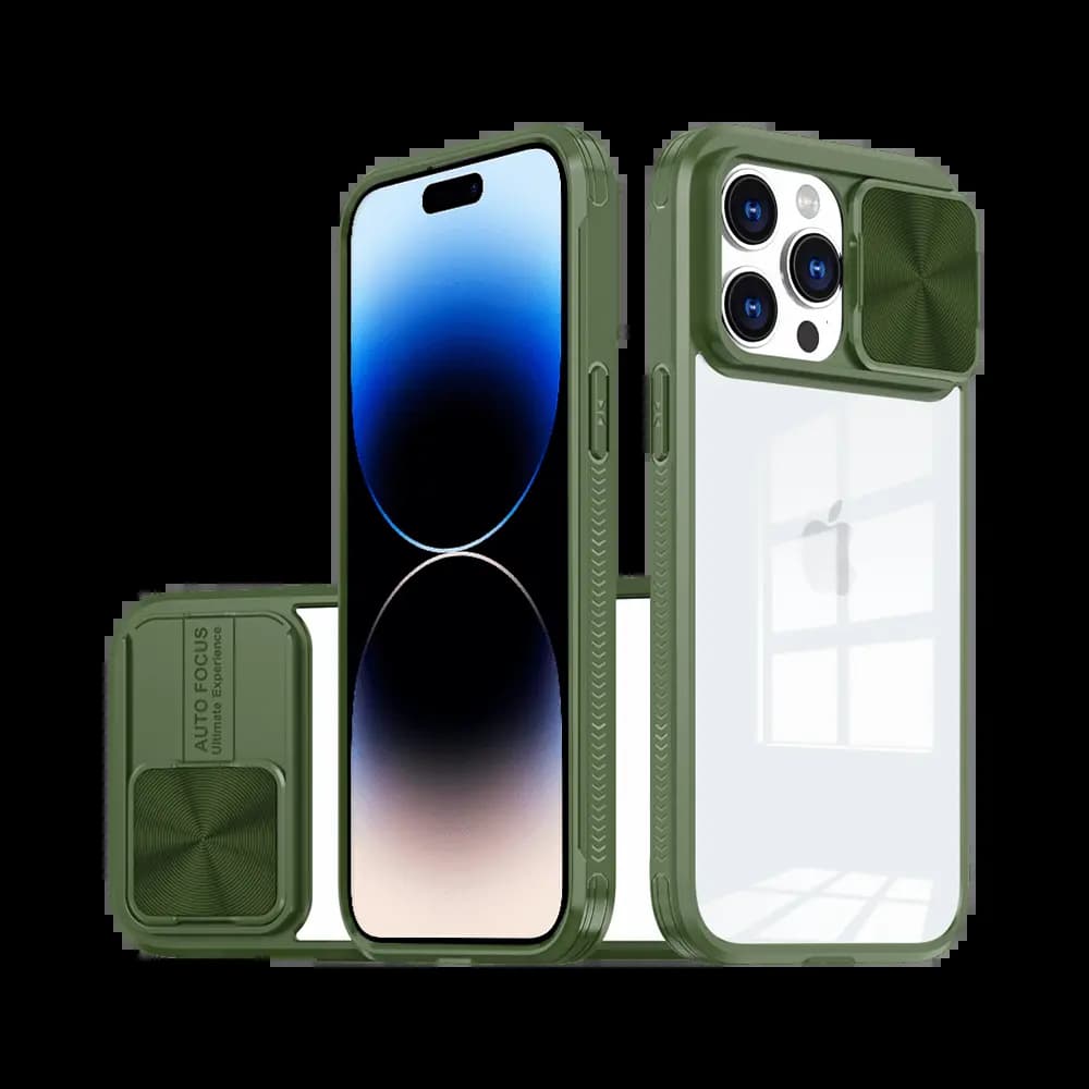 Coque avec cache caméra – iPhone 14 Pro Max – PROTECT IE027 Vert Foncé