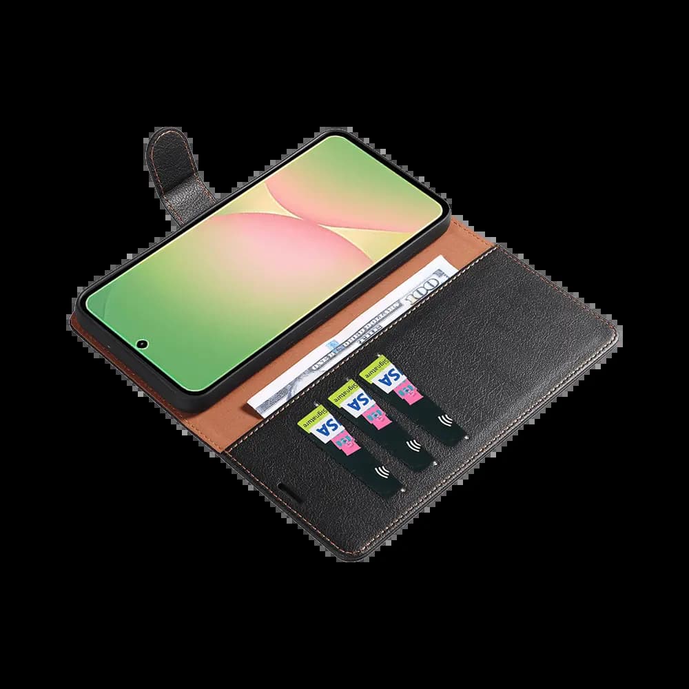 Housse folio anti-RFID Samsung Galaxy A57 5G – PROTECT IP011 Noir