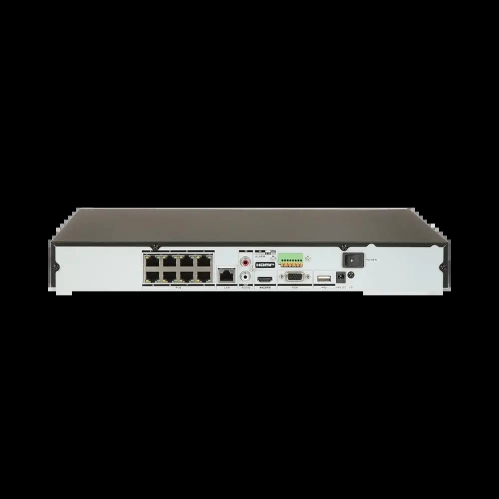 Enregistreur NVR avec IA Hikvision DS-7608NXI-K2/8P AcuSense (8 Channels PoE, 2 Ports HDD) Noir