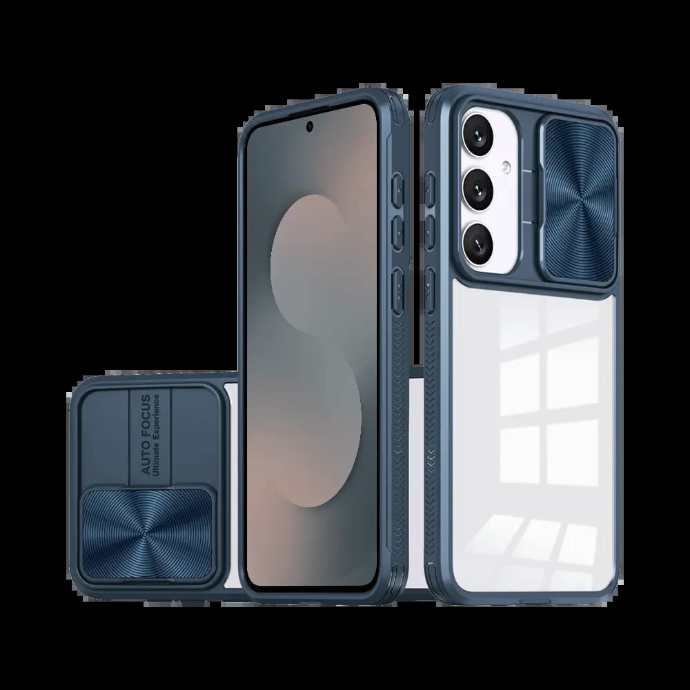 Coque avec cache caméra – Samsung Galaxy S25 FE – PROTECT IE027 Bleu Marine