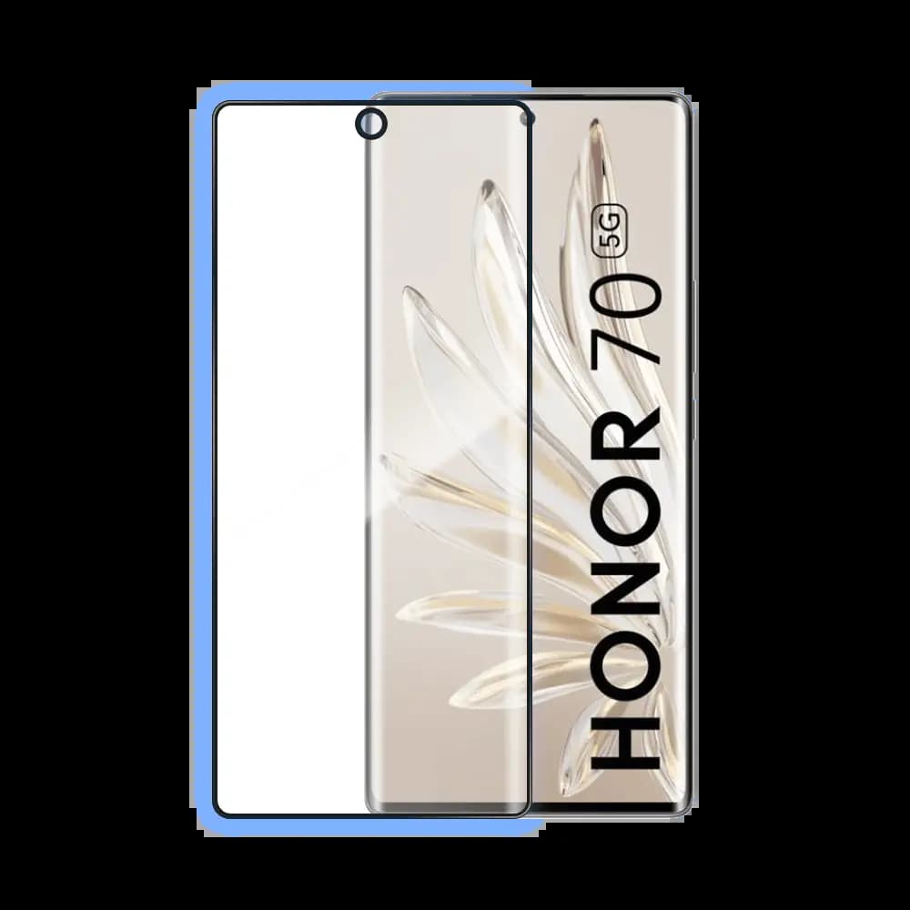 Verre trempé intégral 5D 9H – protection écran Honor 70 – PROTECT Noir