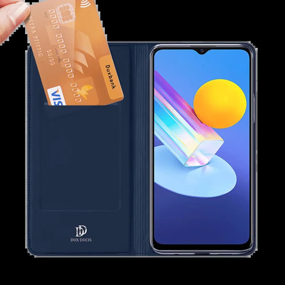 Housse folio Vivo Y72 porte-carte – Dux Ducis Skin Pro Bleu