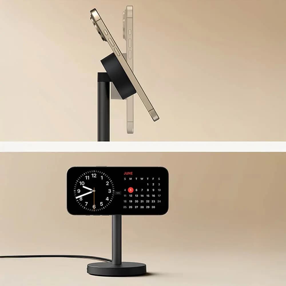 Station de charge sans fil Aukey Qi2.2 25W pour iPhone 17 à 12 - Noir