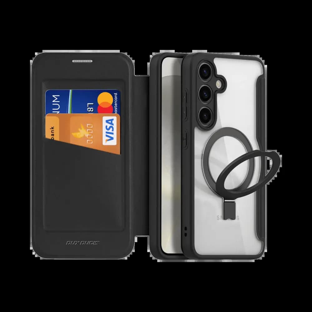 Housse de Protection Skin X Pro Dux Ducis pour Samsung Galaxy S24 5G (with Magnetic Stand) MagSafe Noir