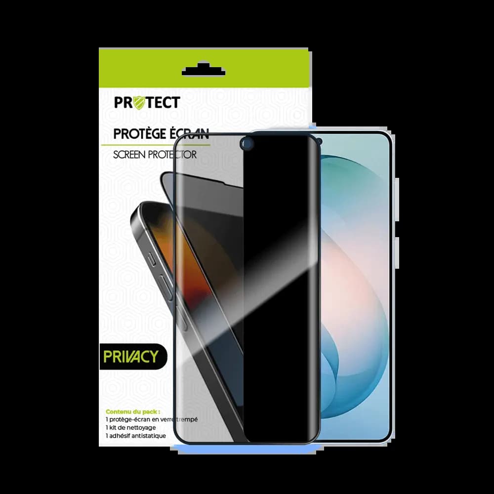 Verre trempé anti-espions 9H – Samsung Galaxy S26+ – PROTECT Transparent