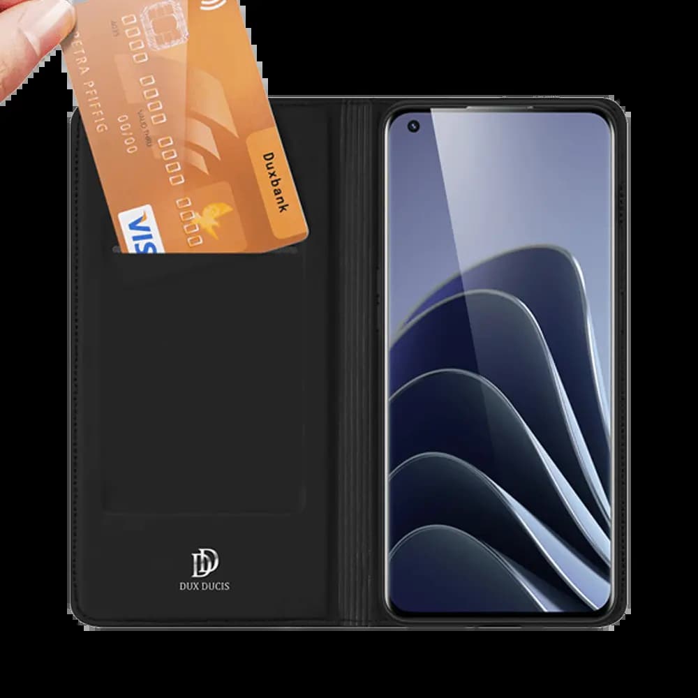 Housse folio OnePlus 10 Pro porte-carte – Dux Ducis Skin Pro Noir