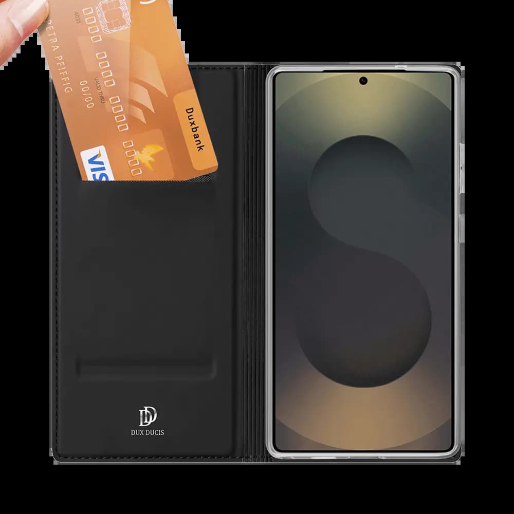 Housse folio Samsung Galaxy S25 Ultra porte-carte – Dux Ducis Skin Pro Noir