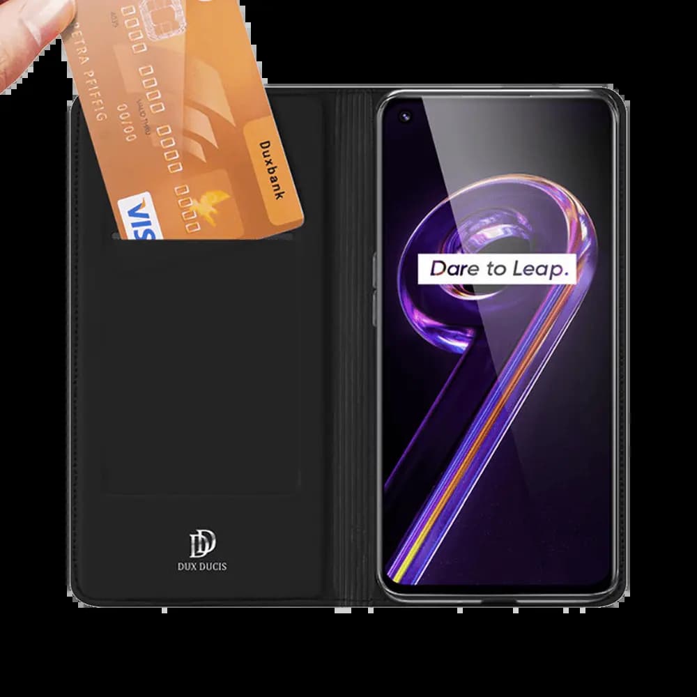 Housse folio Realme 9 Pro 5G porte-carte – Dux Ducis Skin Pro Noir