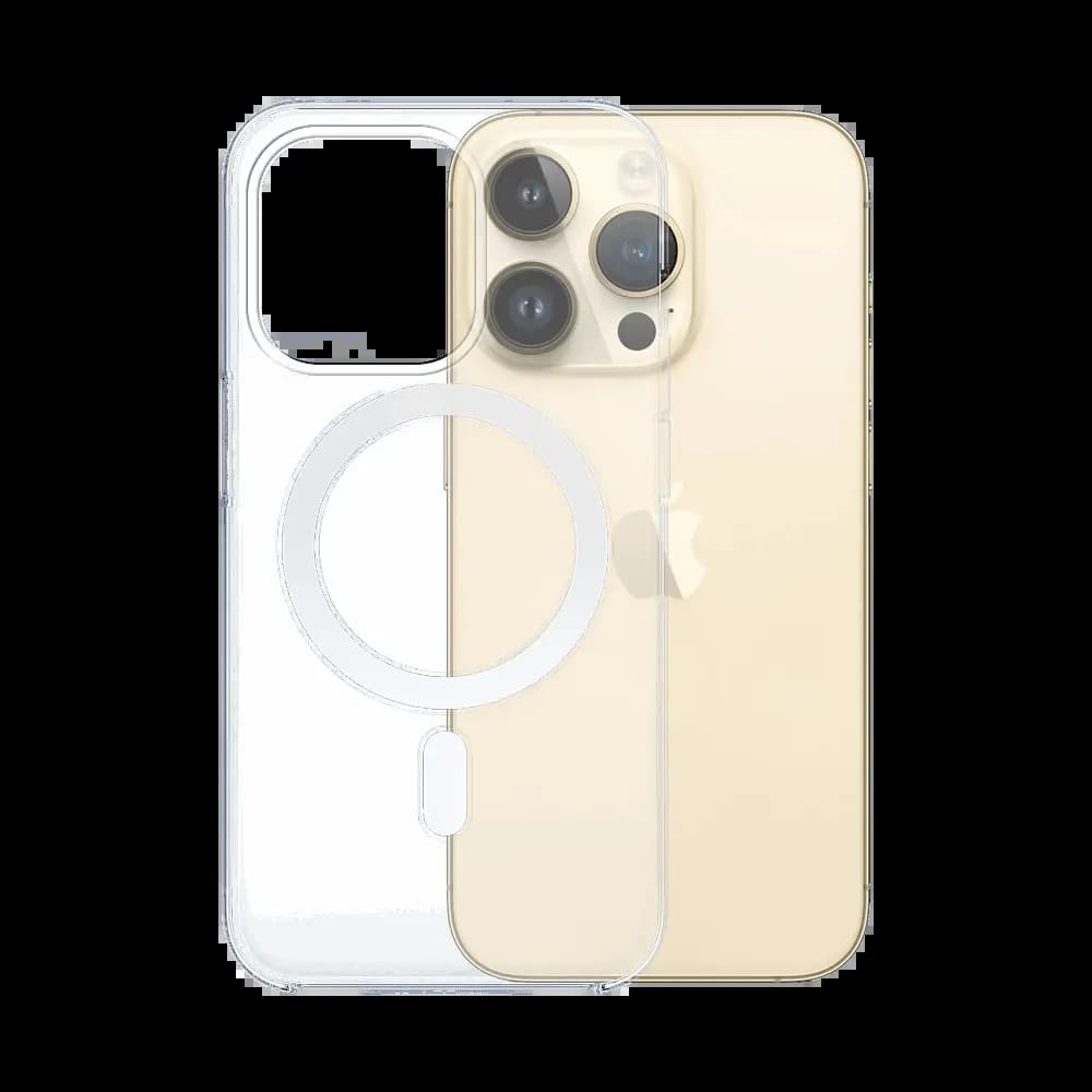 Coque Silicone MagSafe Compatible pour Apple iPhone 14 Pro Max Transparent