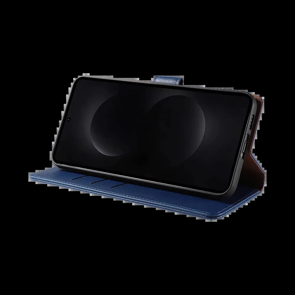 Housse folio anti-RFID Samsung Galaxy S26 Ultra – PROTECT IP011 Bleu Marine