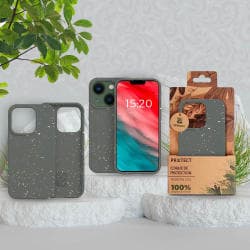 Coque Bambou Biodégradable PROTECT pour Apple iPhone 13 Mini Noir