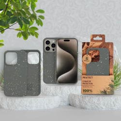 Coque Bambou Biodégradable PROTECT pour Apple iPhone 15 Pro Max Noir