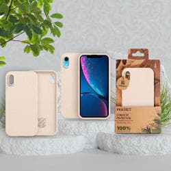 Coque Bambou Biodégradable PROTECT pour Apple iPhone XR Rose