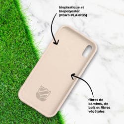 Coque Bambou Biodégradable PROTECT pour Apple iPhone XR Rose