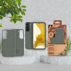 Coque Bambou Biodégradable PROTECT pour Samsung Galaxy S22+ Noir