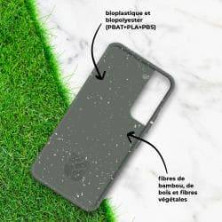 Coque Bambou Biodégradable PROTECT pour Samsung Galaxy S22+ Noir