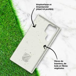 Coque Bambou Biodégradable PROTECT pour Samsung Galaxy S23 Ultra 5G Blanc