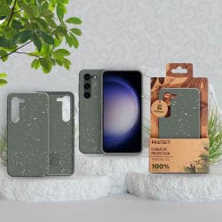 Coque Bambou Biodégradable PROTECT pour Samsung Galaxy S23 5G Noir
