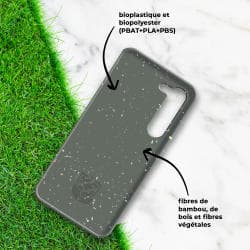 Coque Bambou Biodégradable PROTECT pour Samsung Galaxy S23 5G Noir