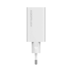 Chargeur Secteur GaN Xiaomi Mi Travel Charger (USB + Type-C avec Câble Type-C) Charge Rapide 65W Blanc