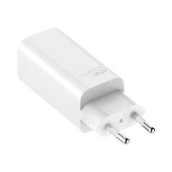 Chargeur Secteur GaN Xiaomi Mi Travel Charger (USB + Type-C avec Câble Type-C) Charge Rapide 65W Blanc