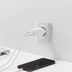 Chargeur Secteur GaN Xiaomi Mi Travel Charger (USB + Type-C avec Câble Type-C) Charge Rapide 65W Blanc