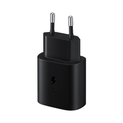 Chargeur Secteur Type-C Samsung  PD 25W Wall Rapide avec Câble Type-C vers Type-C Noir