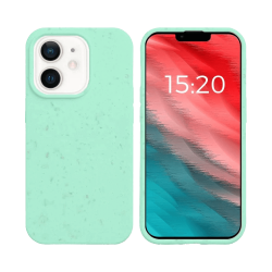 Coque Bambou Biodégradable PROTECT pour Apple iPhone 12 Mini Vert Menthe