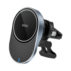 Support Smartphone Chargeur à Induction pour Voiture Wiwu (avec Câble Rétractable Type-C) Noir