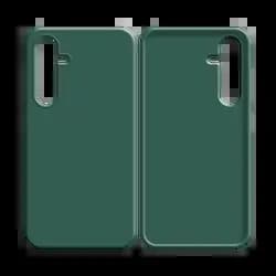 Coque Silicone Compatible pour Samsung Galaxy A34 5G Vert Foncé