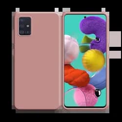 Coque Silicone Compatible pour Samsung Galaxy A51 Rose