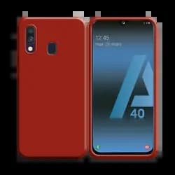 Coque Silicone Compatible pour Samsung Galaxy A40 Rouge