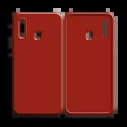Coque Silicone Compatible pour Samsung Galaxy A40 Rouge