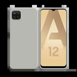 Coque Silicone Compatible pour Samsung Galaxy A12 & M12 Blanc