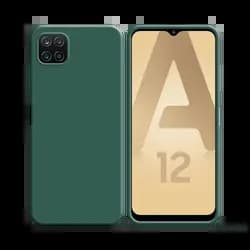 Coque Silicone Compatible pour Samsung Galaxy A12 & M12 Vert Foncé