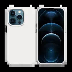 Coque Silicone Compatible pour Apple iPhone 12 & iPhone 12 Pro Blanc