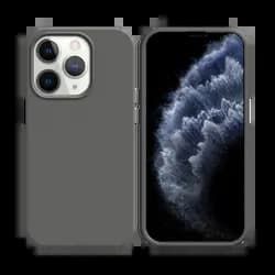 Coque Silicone Compatible pour Apple iPhone 11 Pro Max Gris Foncé