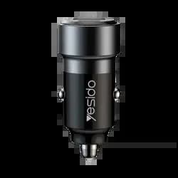 Chargeur Allume-Cigare Yesido 60W avec Câble USB-C vers USB-C Noir